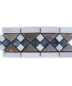Natural Stone Mosaic Leylak Bordure