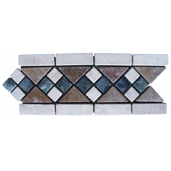 Natural Stone Mosaic Leylak Bordure