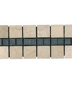 Natural stone meshed mosaic bordure