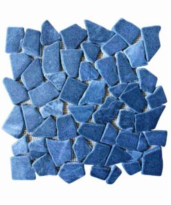 Natural stone meshed mosaic crashed stone