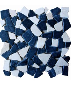 Natural stone meshed mosaic crashed stone