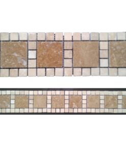 Natural stone meshed mosaic bordure
