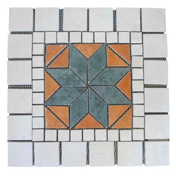 Netted meshed ceramic decor medallion