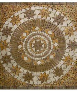 Netted Meshed mosaic Travertine Marble Decor Medallion