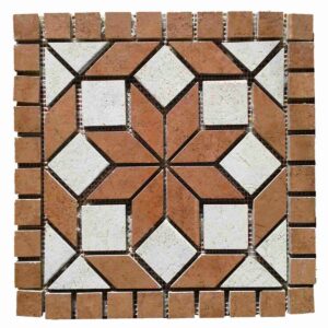 Netted meshed ceramic decor medallion