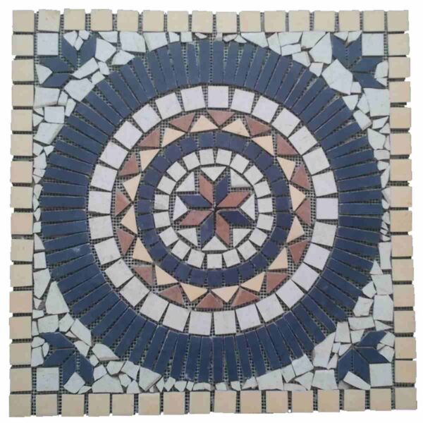 Ceramic netted meshed mosaic decor medallion