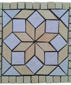 Netted meshed ceramic decor medallion