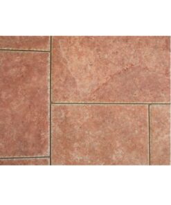 Red Rosso Travertine Brushed chiseled edge