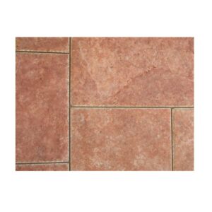 Red Rosso Travertine Brushed chiseled edge