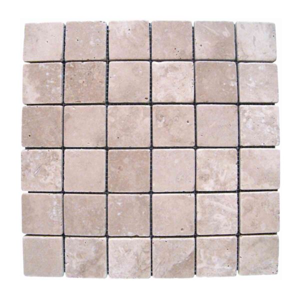 Classic Beige Travertine meshed netted mosaic