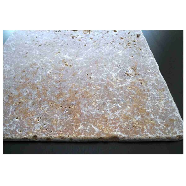 Tumbled antique Noche brown travertine marble