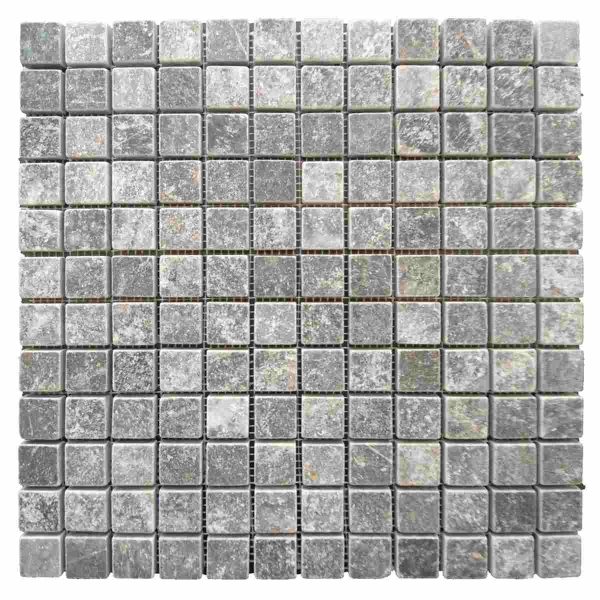 2,3x2,3 Nero Black marble meshed mosaic