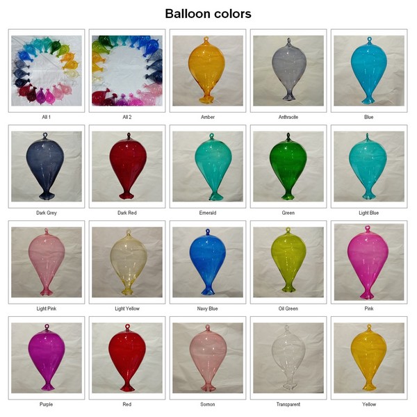 Handmade murano glass balloon colors