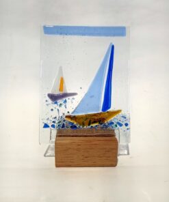 Ahşaplı Cam Yelkenli Mumluk-1