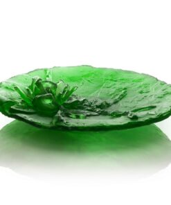 Çiçekli Cam Döküm Dekoratif Tabak