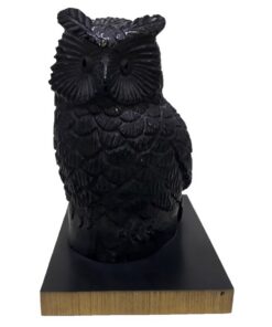 Döküm Cam Baykuş - Pirinç ayaklı-