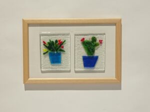 İkili Cam Saksı Çerçeve