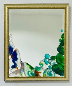 abstract colorful glass mirror