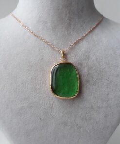 Yeşil El Yapımı Cam Kolye