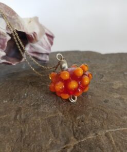 Alevde Şekillendirilen Cam Kolye