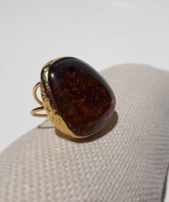 Cam Tasarım Amber Yüzük