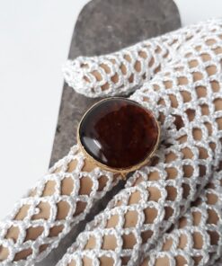 Amber Renkli Cam Yüzük