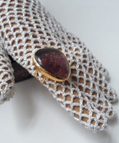 Koyu Pembe El Yapımı Yüzük