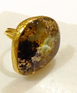 Kahve Tonlu Karlı Dağlar Yüzük