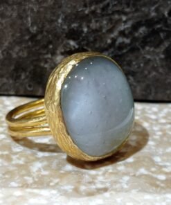 Mermer Tasarımlı El Yapımı Cam Yüzük