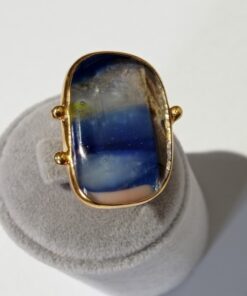 Altın Kaplama Tasarım Cam Yüzük