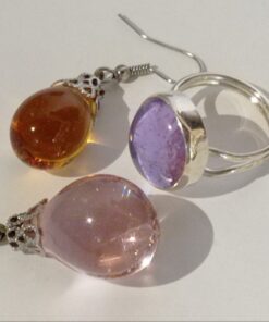 Mor Cam Tasarım Küçük Yüzük