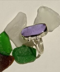 Lila Tasarım Cam Yüzük