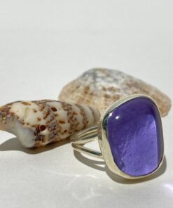 Mor Cam Tasarım Küçük Yüzük