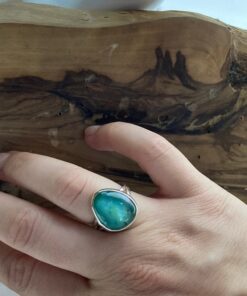 Yeşil Elyapımı Küçük Yüzük