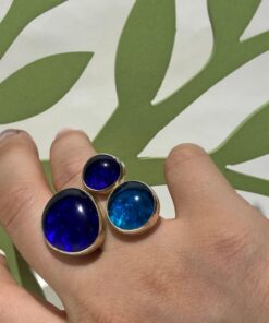 Parlement Mavi Tasarım  Cam Yüzük