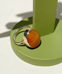 Turuncu Tasarım Cam Yüzük