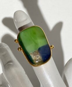 Soyut Tasarım Cam Yüzük