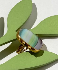 Çizgisel Renkli Tasarım Yüzük