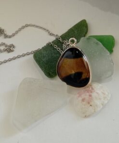 Ballı Siyah Elyapımı Kolye