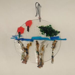 Handmade Fused Glass Wall Decor by Gamze Haberal