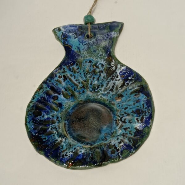 evil eye themed parliament black handmade ceramic wall ornament