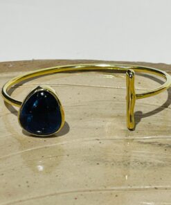 dark blue glass fusion handmade bracelet
