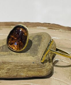 brown glass fusion handmade bracelet