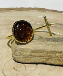 brown glass fusion handmade bracelet