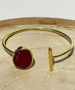 red glass fusion handmade bracelet