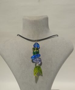 colorful fish glass fusion beads necklace