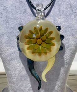 "Gönlüm Çiçek Açtı" Cam Kolye