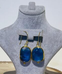 galaxy colorful handmade abstract glass fusion earrings