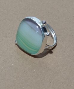 purple green white colored glass fusion handmade ring